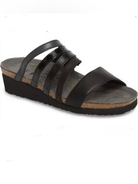 Naot Sandals Women’s  EU 38 US 7 Black Peyton Strappy Platform Leather Comfort